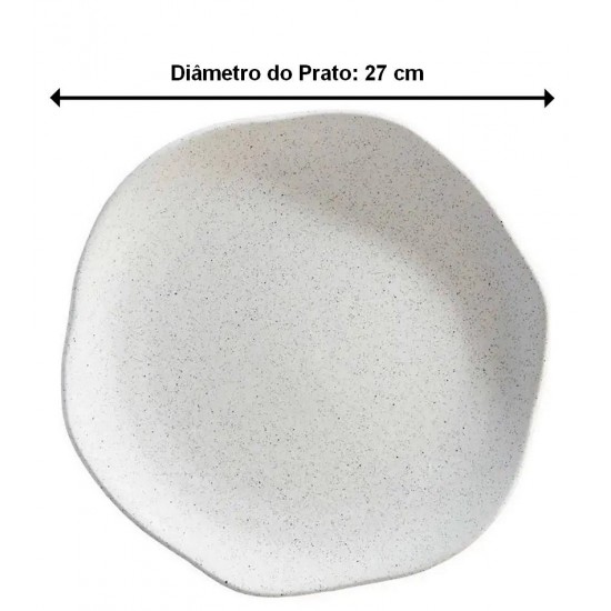 Prato Raso Avulso 27cm Cerâmica Corona Orion Reativo